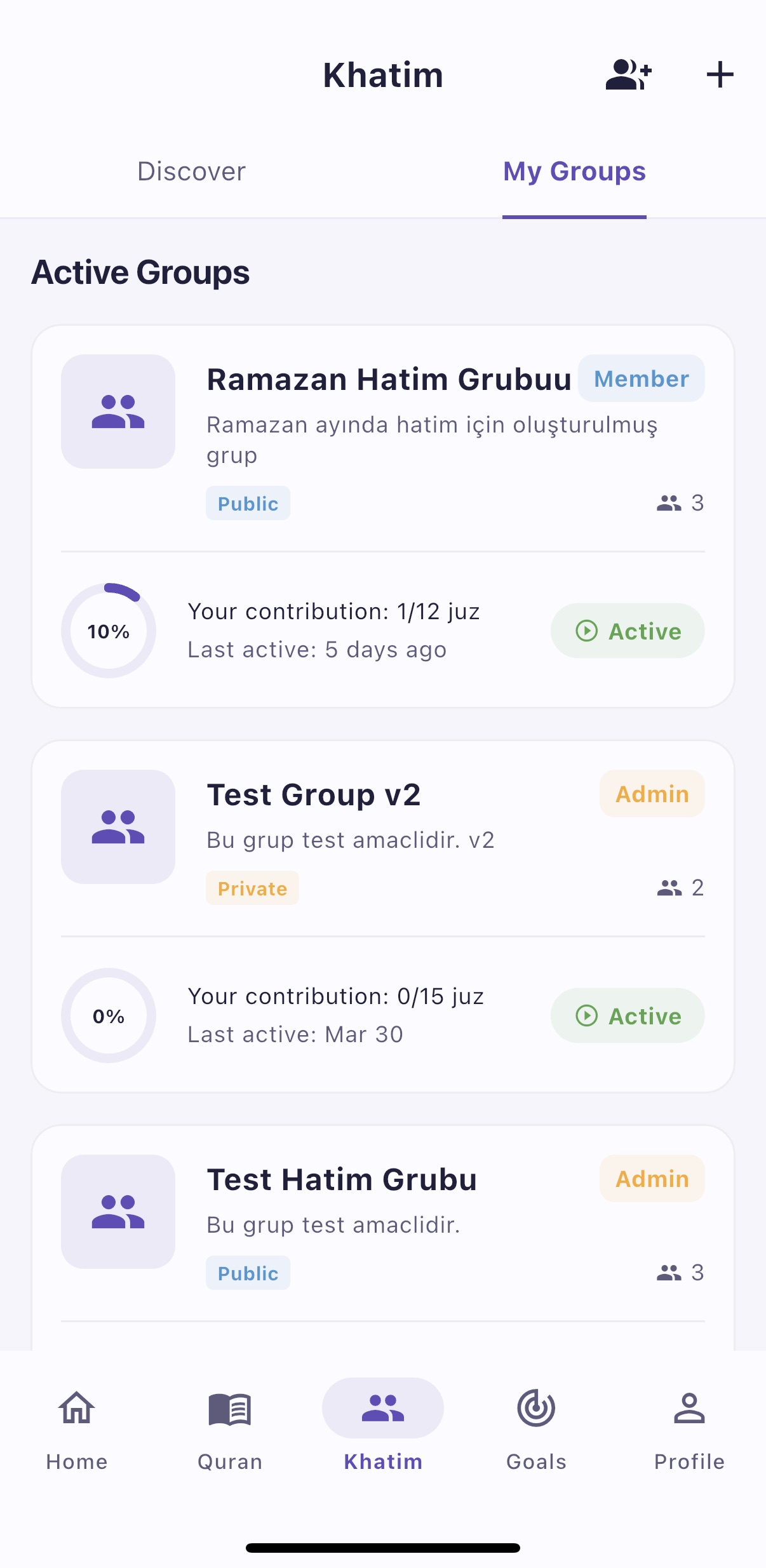 Hatim uygulaması ekran görüntüsü 5